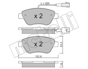 Колодки тормозные передние к-кт для Fiat Albea 2002-2012 новый