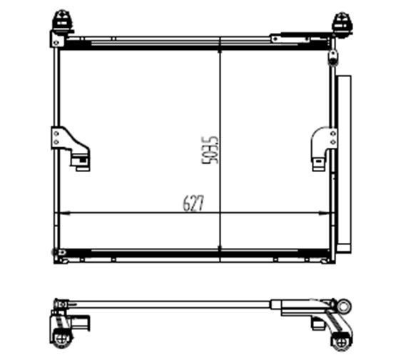Радиатор кондиционера Toyota Land Cruiser Prado (J150) 09-20 / Lexus GX 09-23