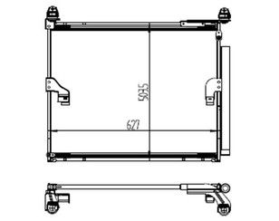 Радиатор кондиционера (конденсер) для Lexus GX460 2009> новый