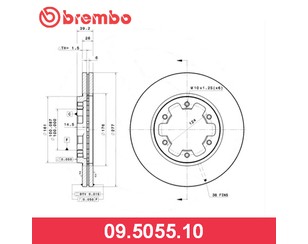 Диск тормозной передний вентилируемый для Nissan King Cab D22 1998-2012 новый