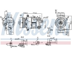 Компрессор системы кондиционирования для Jeep Patriot (MK74) 2007-2016 новый