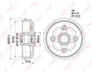 Барабан тормозной для Daewoo Matiz (M100/M150) 1998-2015 новый