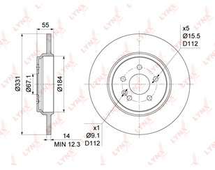 Диск тормозной задний для Mercedes Benz W163 M-Klasse (ML) 1998-2004 новый