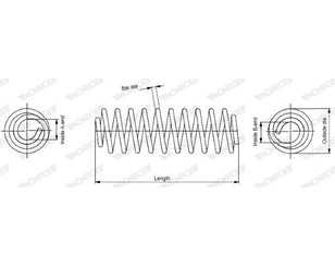 Пружина передняя для Citroen C3 2002-2009 новый