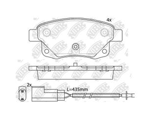 Колодки тормозные задние дисковые к-кт для Ford Transit 2006-2013 новый