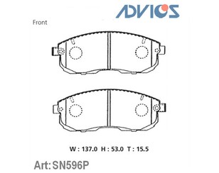 Колодки тормозные передние к-кт для Nissan Tiida (C11) 2007-2014 новый