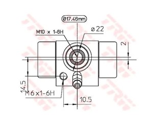 Цилиндр тормозной для VW Golf III/Vento 1991-1997 новый