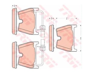 Колодки тормозные передние к-кт для Audi R8 2007-2015 новый