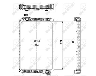 Радиатор основной для Mercedes Benz Truck Axor 2001-2006 новый