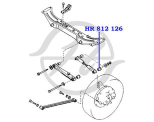 Сайлентблок заднего рычага для Mazda 626 (GD) 1987-1992 новый