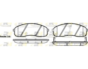 Колодки тормозные передние к-кт для Kia Pregio 1997-2005 новый