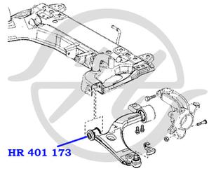 Сайлентблок переднего рычага передний для Mazda Mazda 2 (DY) 2003-2006 новый