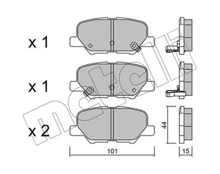 Колодки тормозные задние дисковые к-кт для Citroen C4 II 2011> новый