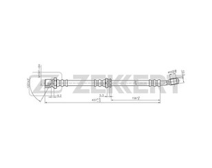 Шланг тормозной передний левый для Chevrolet Lacetti 2003-2013 новый