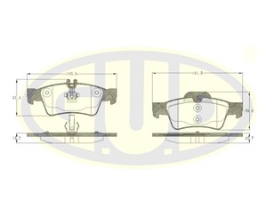 Колодки тормозные задние дисковые к-кт для Mercedes Benz W219 CLS 2004-2010 новый