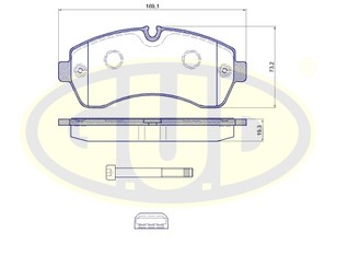 Колодки тормозные передние к-кт для Mercedes Benz Sprinter (906) 2006-2018 новый