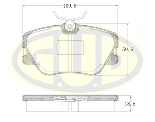 Колодки тормозные передние к-кт для Mercedes Benz W124 E-Klasse 1993-1995 новый