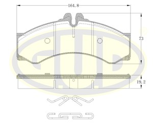 Колодки тормозные передние к-кт для Mercedes Benz Sprinter (901-905)/Sprinter Classic (909) 1995-2006 новый