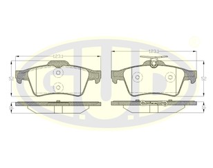 Колодки тормозные задние дисковые к-кт для Renault Vel Satis 2002-2009 новый