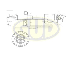 Амортизатор передний (вставка) Газомасляный для Chevrolet Lanos 2004-2010 новый