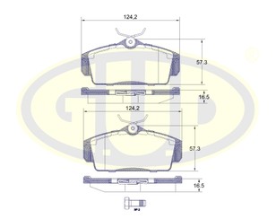 Колодки тормозные передние к-кт для Nissan Almera N16 2000-2006 новый