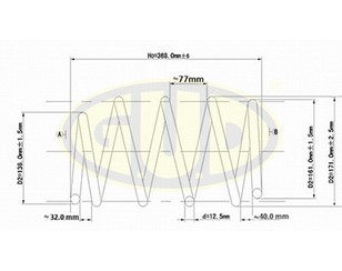 Пружина передняя для BMW 3-serie E36 1991-1998 новый