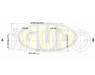 Пружина передняя для Ford Mondeo I 1993-1996 новый