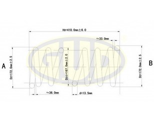 Пружина передняя для Ford Mondeo II 1996-2000 новый