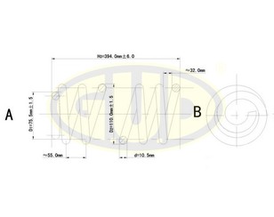 Пружина задняя для Audi A4 [B5] 1994-2001 новый