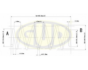 Пружина передняя для Citroen C3 2002-2009 новый