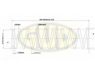 Пружина передняя для Honda CR-V 1996-2002 новый