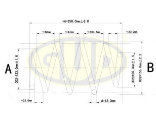 Пружина передняя для Renault Modus 2004-2012 новый