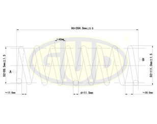 Пружина задняя для BMW 5-serie E60/E61 2003-2009 новый