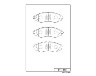 Колодки тормозные передние к-кт для Daewoo Nubira 1997-1999 новый