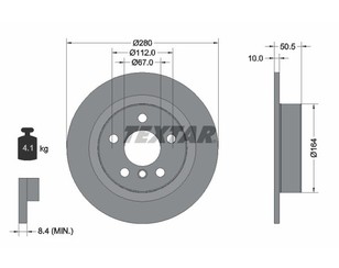 Диск тормозной задний для BMW X1 F48 2014> новый