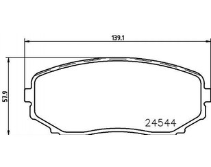 Колодки тормозные передние к-кт для Mazda CX 7 2007-2012 новый