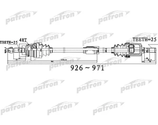 Полуось передняя правая для Kia RIO 2005-2011 новый