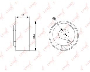 Ролик-натяжитель ремня ГРМ для Fiat Panda 2003-2012 новый