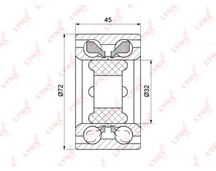 Подшипник передней ступицы наружный для Lexus IS 200/300 1999-2005 новый