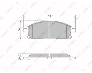 Колодки тормозные передние к-кт для Nissan Terrano /Pathfinder (R50) 1996-2004 новый