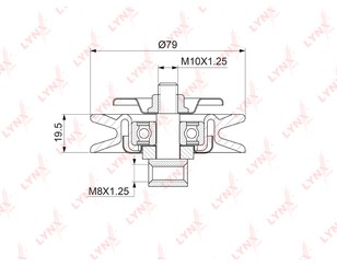 Ролик-натяжитель клинового ремня для Nissan King Cab D22 1998-2012 новый