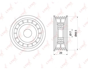 Ролик-натяжитель ручейкового ремня для Mazda Mazda 5 (CR) 2005-2010 новый