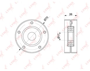 Ролик-натяжитель ручейкового ремня для Opel Astra G 1998-2005 новый