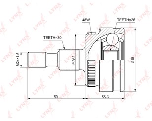 ШРУС наружный передний для Mercedes Benz W163 M-Klasse (ML) 1998-2004 новый