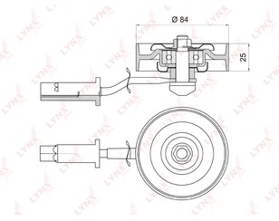 Ролик-натяжитель ручейкового ремня для Nissan Teana J31 2003-2008 новый