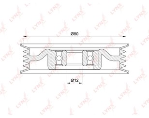 Шкив кондиционера для Nissan Terrano /Pathfinder (R50) 1996-2004 новый