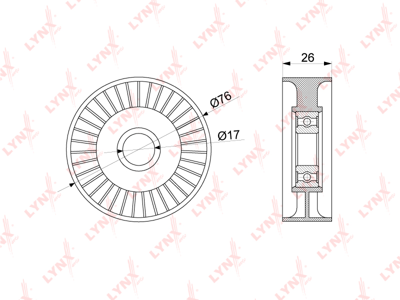 Ролик-натяжитель ручейкового ремня