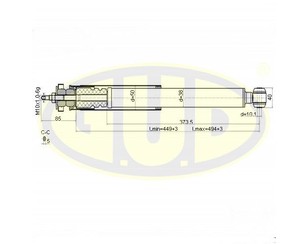 Амортизатор передний Газомасляный для Mercedes Benz W202 1993-2000 новый