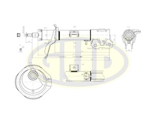 Амортизатор передний правый Газомасляный для Citroen C-Crosser 2008-2013 новый