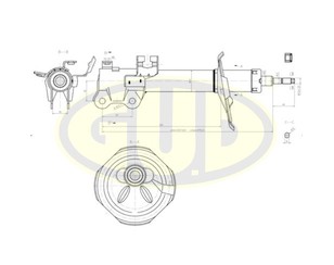 Амортизатор передний правый Газомасляный для Nissan Almera Classic (B10) 2006-2013 новый